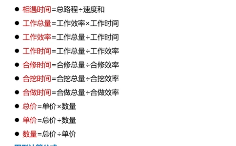 2025秋新版六年级上册数学期末重难点复习&bull;常用公式_六上数学25秋