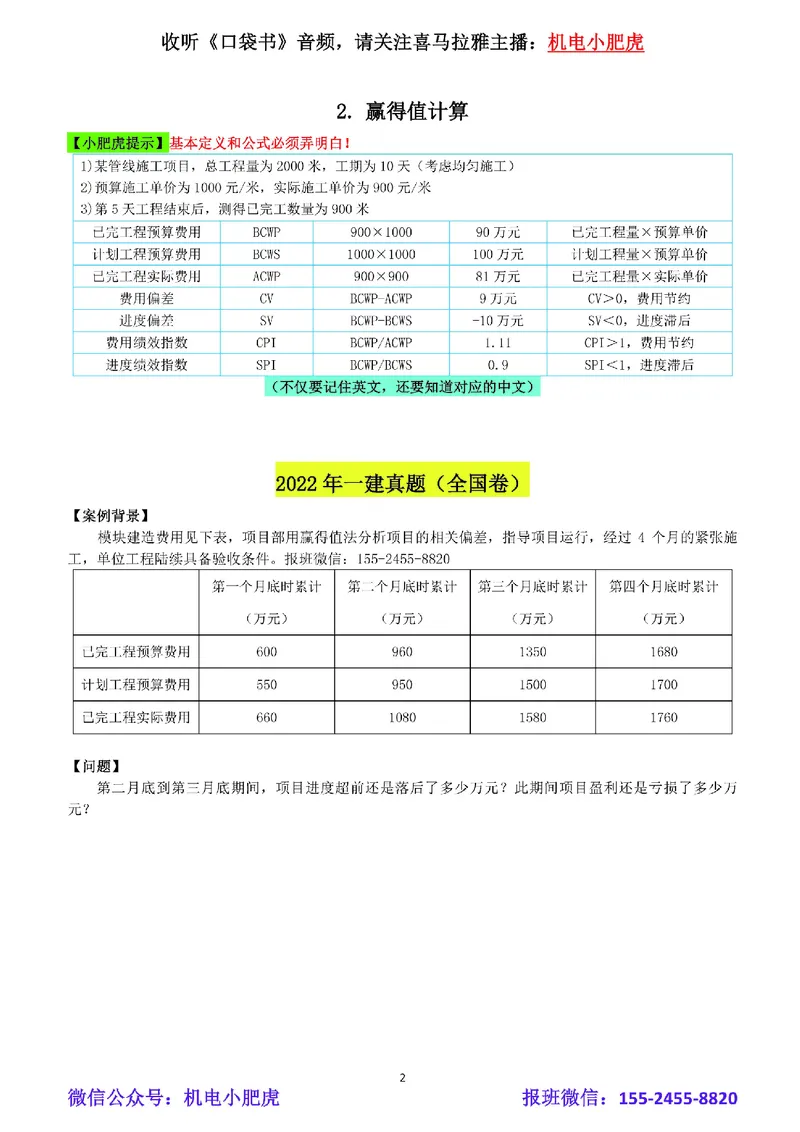 02-赢得值计算（空白版）_2026年一级建造师_2026年一建机电_2025年一建机电SVIP_02-基础精讲✿高端面授✿深度强化_11-机电《教材精讲班》小肥虎SMR_管理《五大必会》