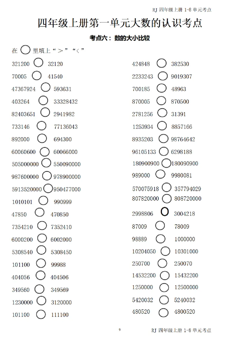 (四)上1-8单元考点汇总_小学全网线上同款资料_16号文件4-6数学