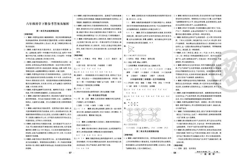 科学教科版试卷6年级下册_2024年人教版小学数学一二三四五六年级上册下册期中期末试a0747_小学全科《同步练习+精品试卷》打包下载（1-6年级单元月考期中期末试卷）_小学科学
