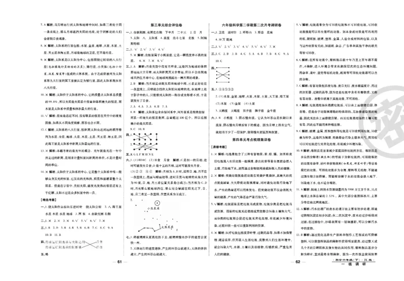 科学教科版试卷6年级下册_2024年人教版小学数学一二三四五六年级上册下册期中期末试a0747_小学全科《同步练习+精品试卷》打包下载（1-6年级单元月考期中期末试卷）_小学科学