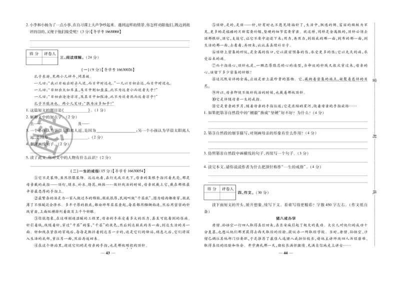 小升初教研室调研卷-语文_2024年人教版小学数学一二三四五六年级上册下册期中期末试a0747_小学全科《同步练习+精品试卷》打包下载（1-6年级单元月考期中期末试卷）_小升初中总复习