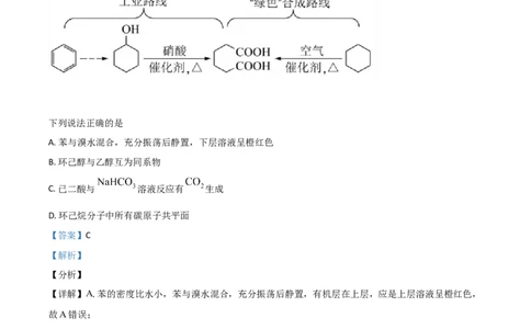 2021年高考化学试卷（湖南）（解析卷）_历年高考真题合集_化学历年高考真题_新&middot;Word版2008-2025&middot;高考化学真题_化学（按年份分类）2008-2025_2021&middot;高考化学真题
