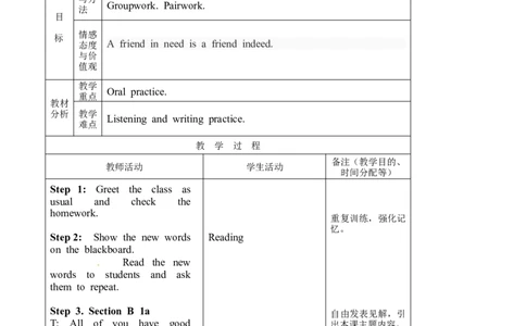 八年级英语教案：Unit3I&rsquo;mmoreoutgoingthanmysister4_初中英语新版_最新人教版英语八年级上册_老版（含有参考价值）_01教案人教版初中英语八上（多版本）易提分旗舰店