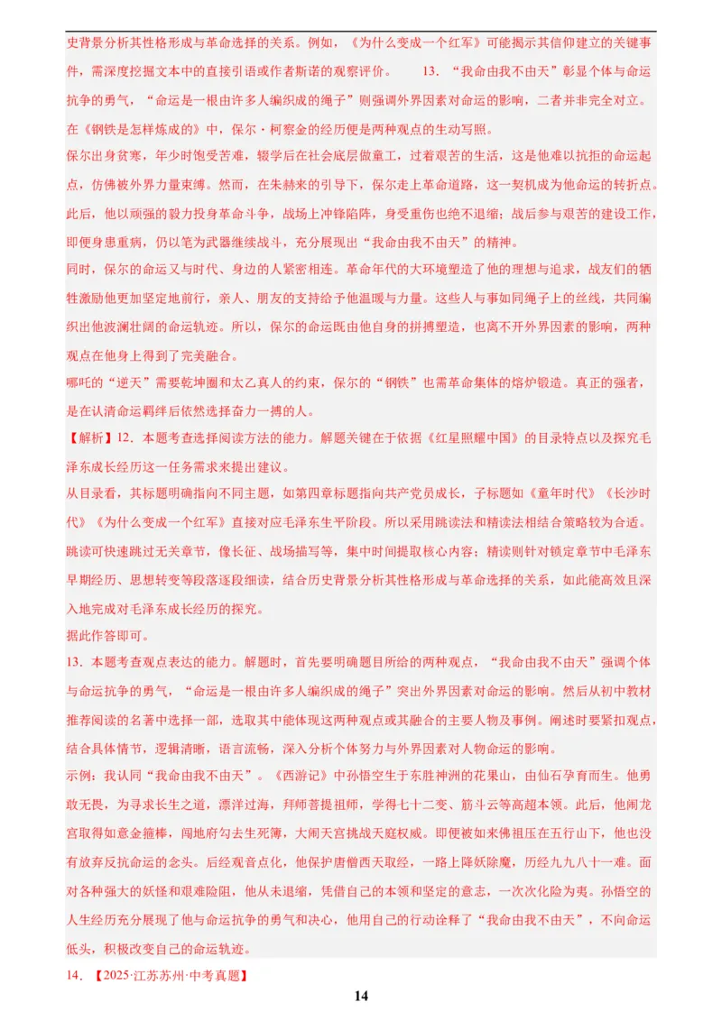 专题09名著导读(解析版)_2023-2025《3年中考1年模拟真题分类汇编》语文