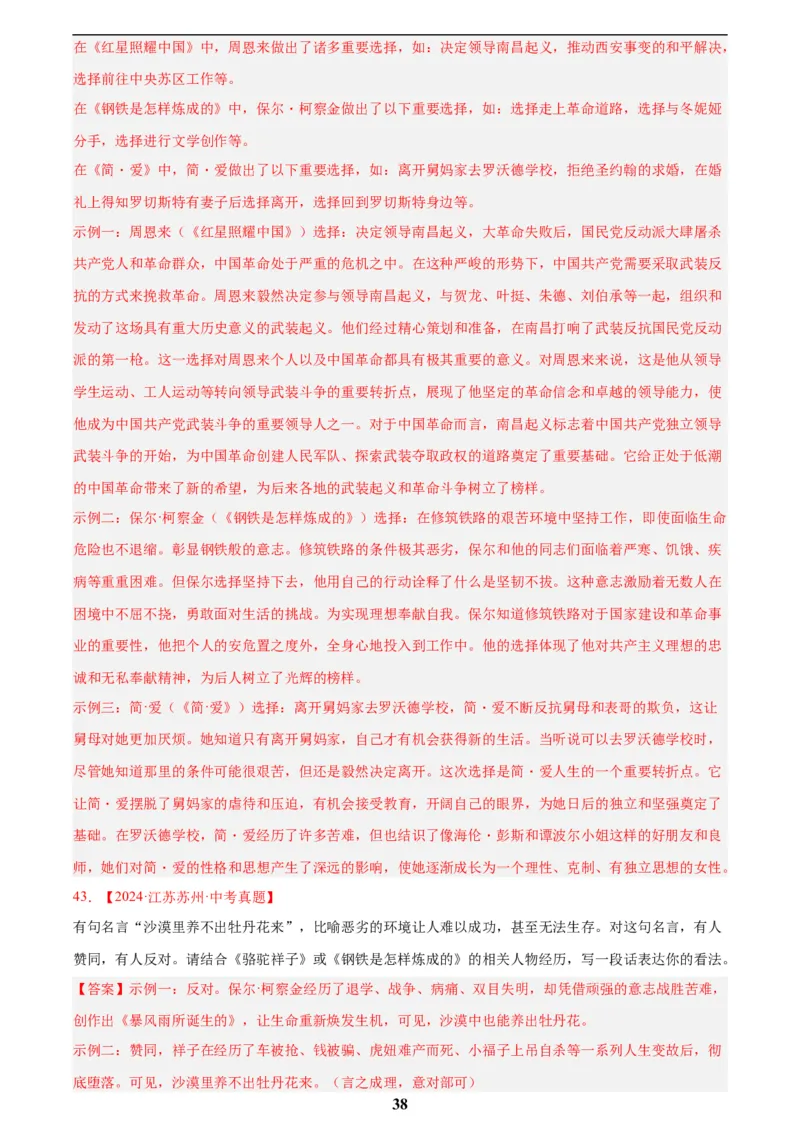 专题09名著导读(解析版)_2023-2025《3年中考1年模拟真题分类汇编》语文