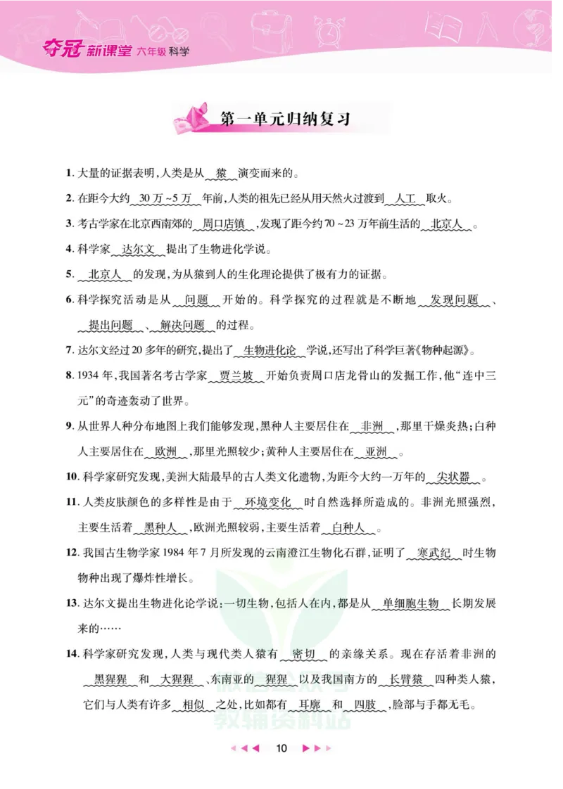 夺冠新课堂六年级下册科学大象版_2024年人教版小学数学一二三四五六年级上册下册期中期末试a0747_小学全科《同步练习+精品试卷》打包下载（1-6年级单元月考期中期末试卷）_小学科学