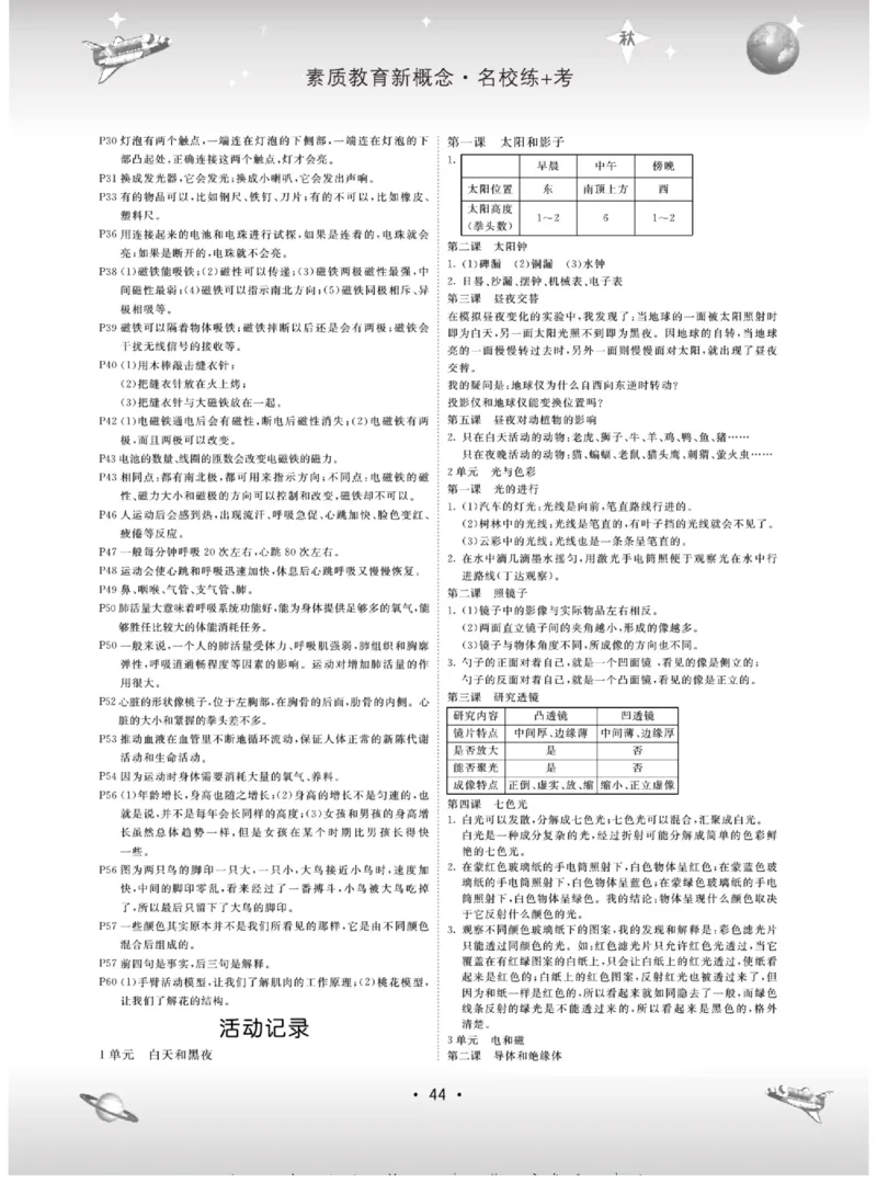 名校练+考五年级上册科学苏教版_2024年人教版小学数学一二三四五六年级上册下册期中期末试a0747_小学全科《同步练习+精品试卷》打包下载（1-6年级单元月考期中期末试卷）_小学科学