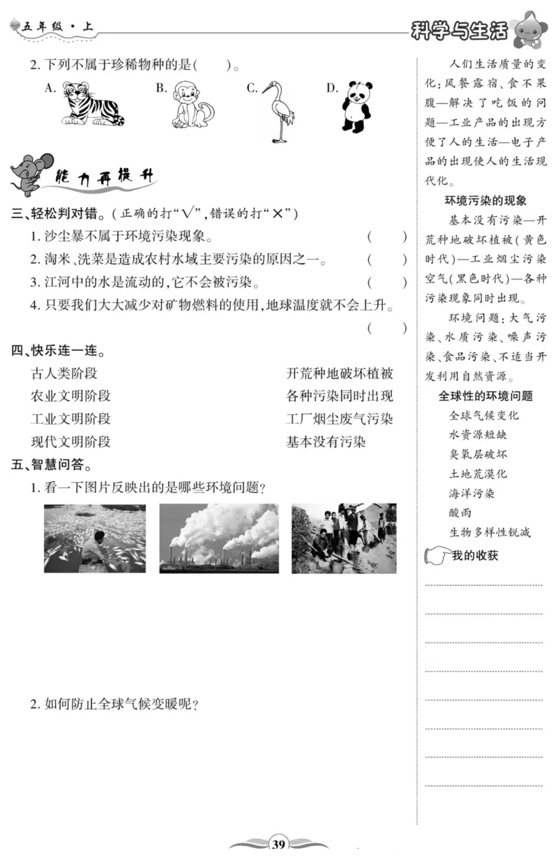 智能训练&middot;科学五年级上册冀人版_2024年人教版小学数学一二三四五六年级上册下册期中期末试a0747_小学全科《同步练习+精品试卷》打包下载（1-6年级单元月考期中期末试卷）_小学科学