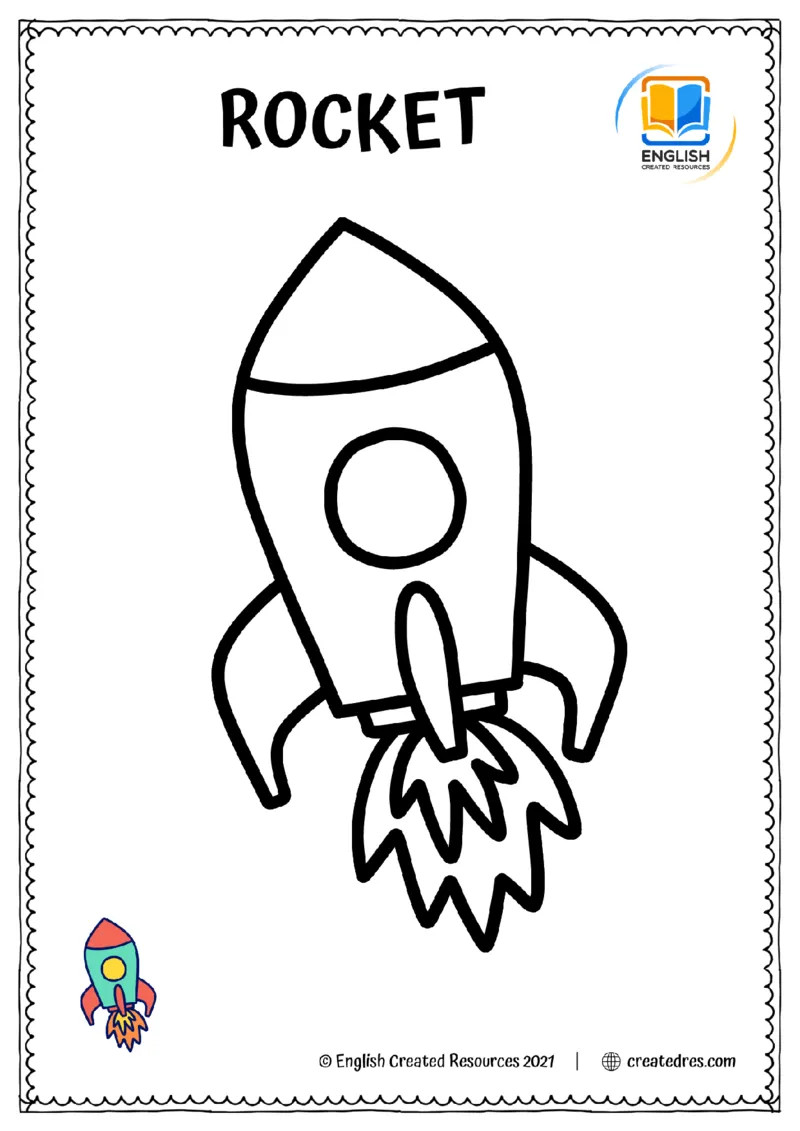 SpaceColoringBookCopyright2021EnglishCreatedResources_幼小语数英专项资料_幼小英语数字，字母