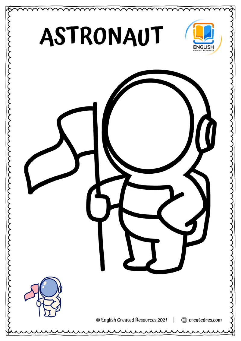 SpaceColoringBookCopyright2021EnglishCreatedResources_幼小语数英专项资料_幼小英语数字，字母