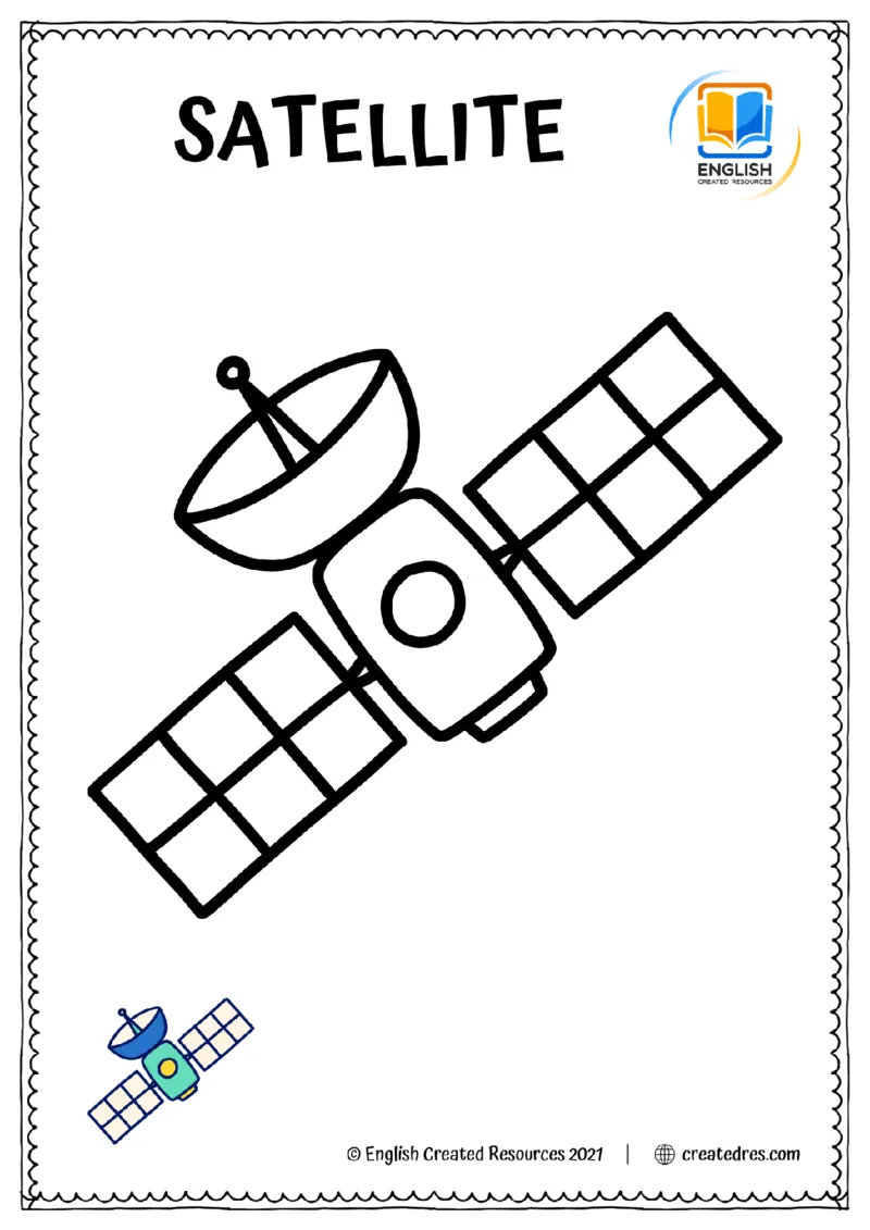 SpaceColoringBookCopyright2021EnglishCreatedResources_幼小语数英专项资料_幼小英语数字，字母
