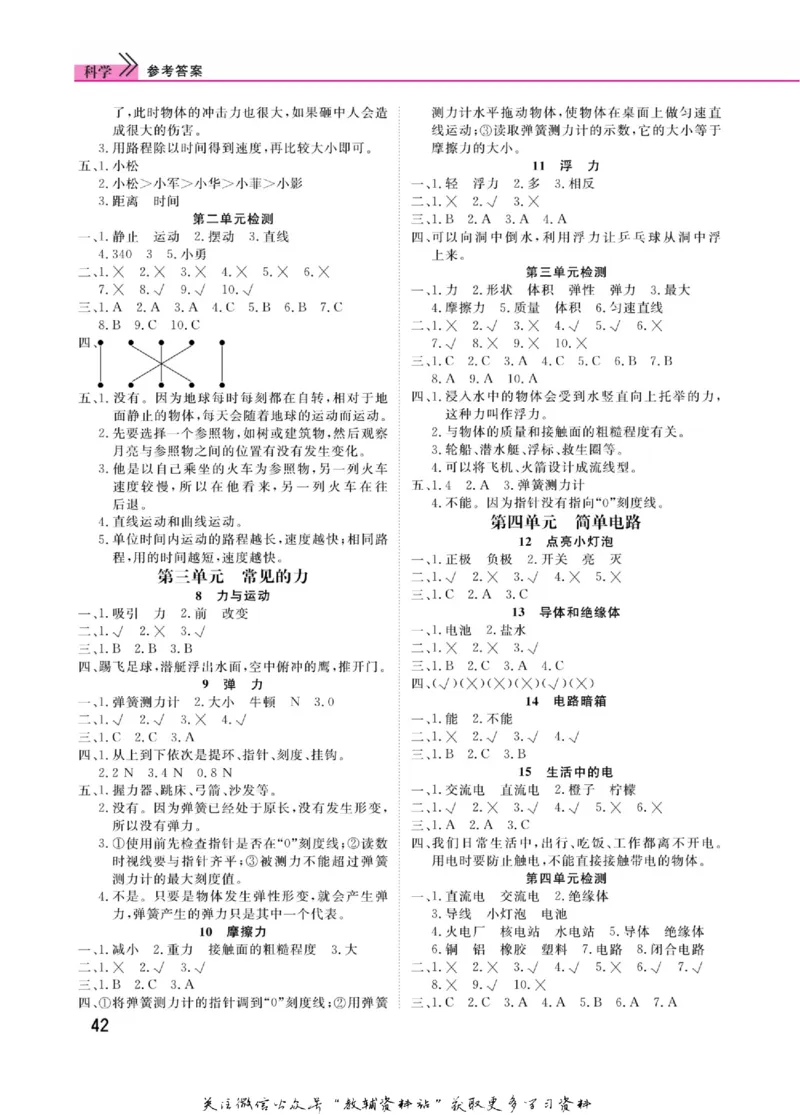 快乐小博士四年级上册科学苏教版_2024年人教版小学数学一二三四五六年级上册下册期中期末试a0747_小学全科《同步练习+精品试卷》打包下载（1-6年级单元月考期中期末试卷）_小学科学