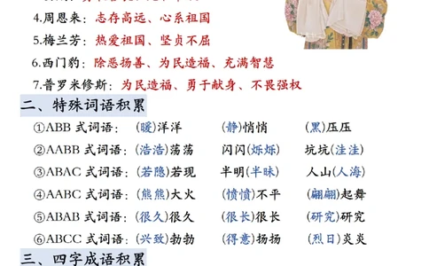 -四年级（上）语文暑假预习必备知识总_小学全网线上同款资料_33号文件4年级上