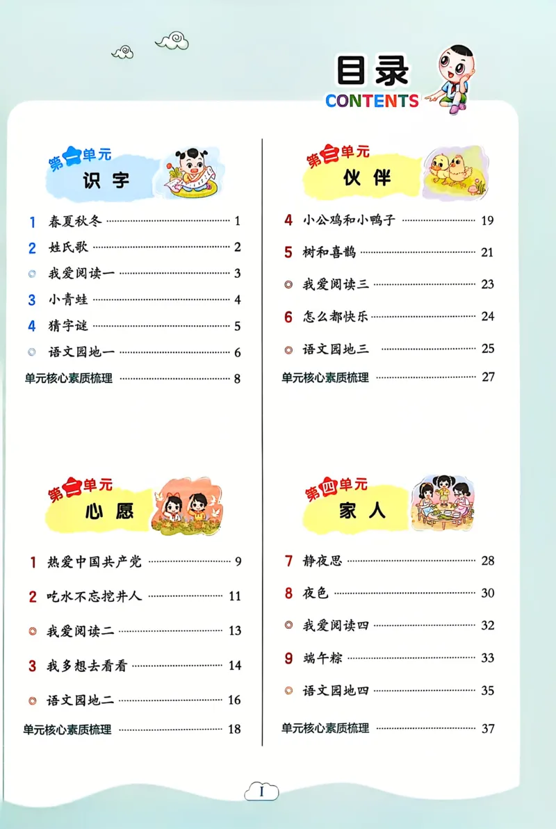 1054一下语文课时《典中点》1-50页_一年级上下册资料_一年级下册小红书同款资料_一下数学