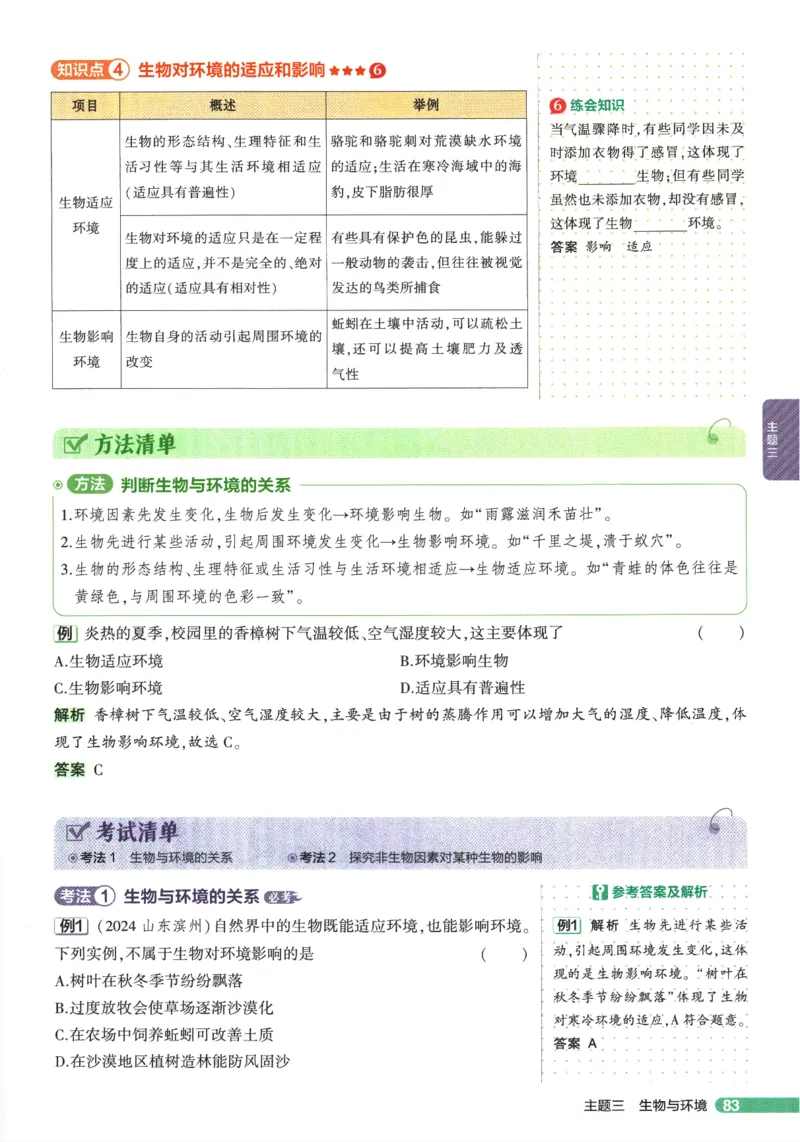 2026版53初中知识清单-生物
