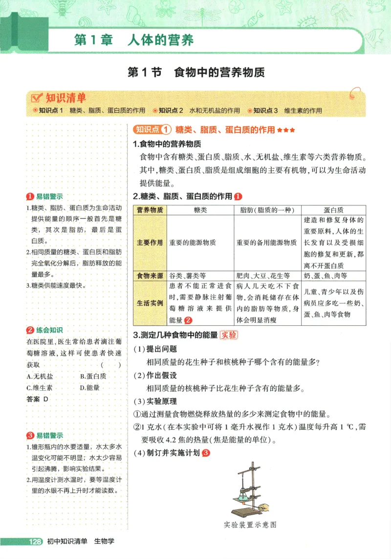 2026版53初中知识清单-生物