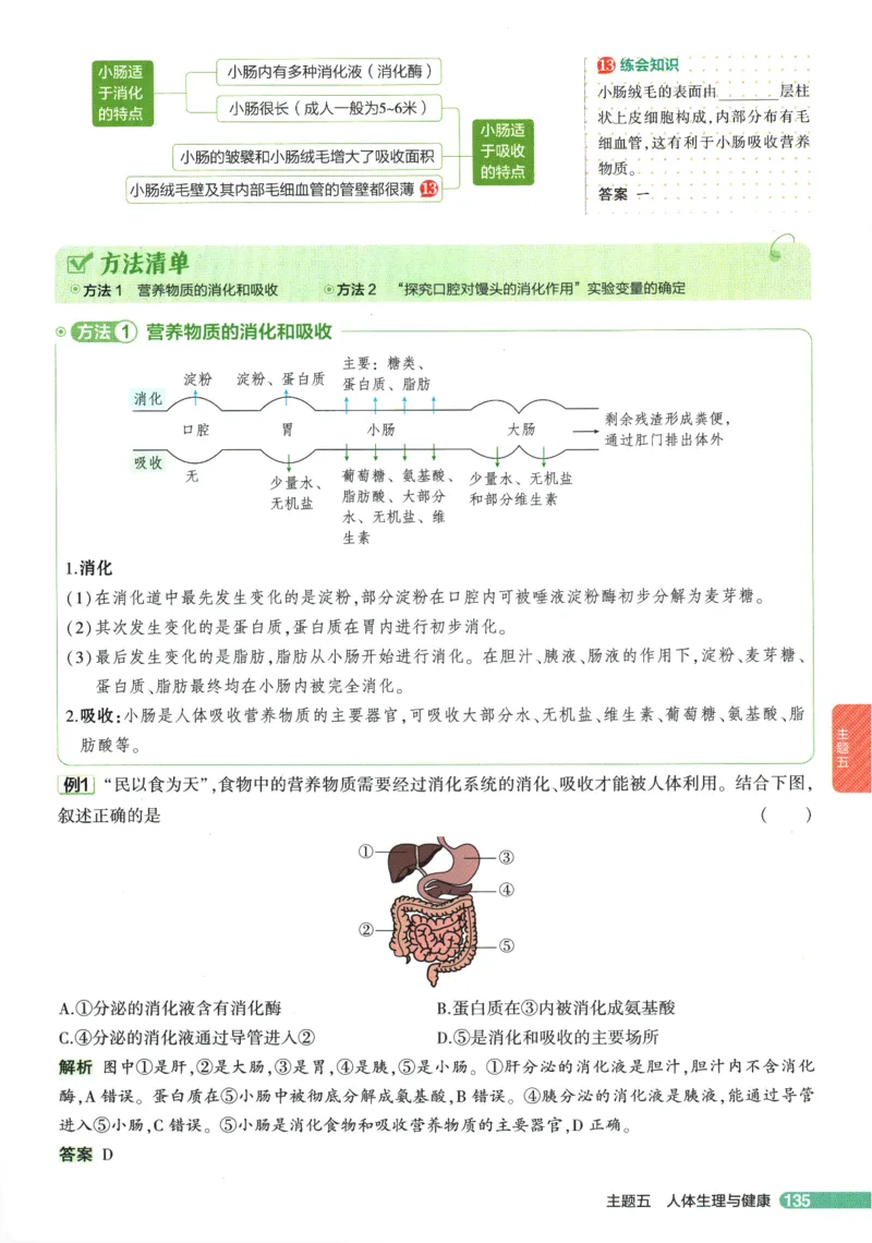 2026版53初中知识清单-生物