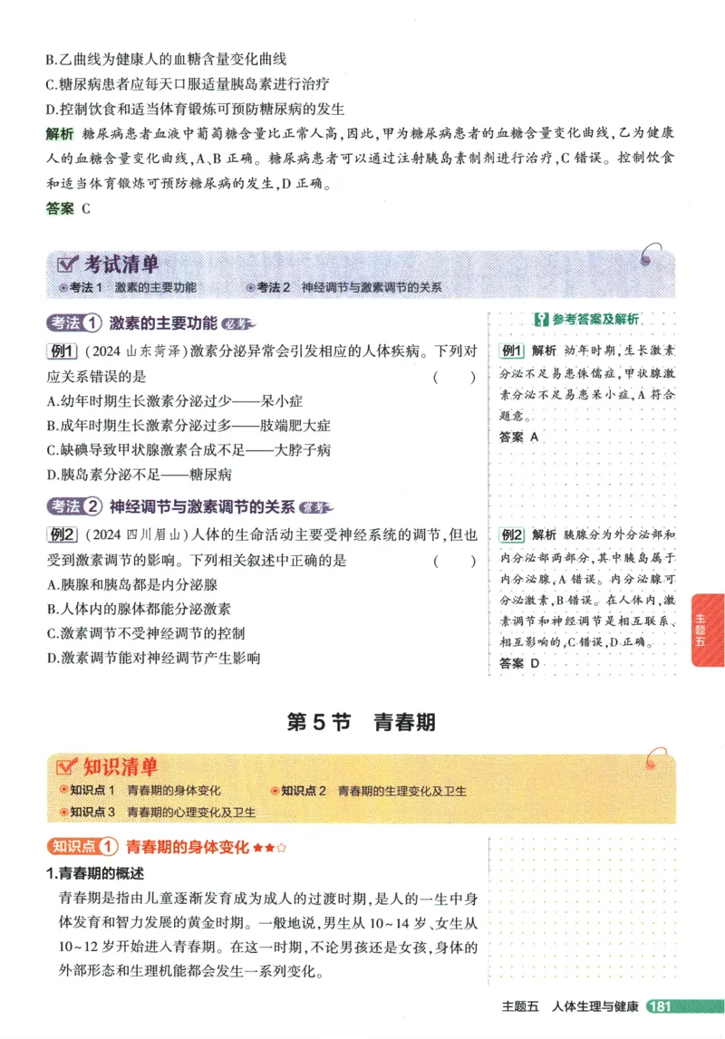 2026版53初中知识清单-生物