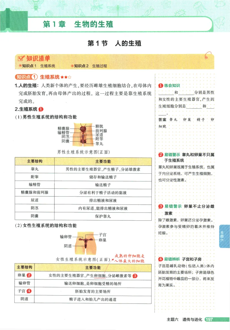 2026版53初中知识清单-生物