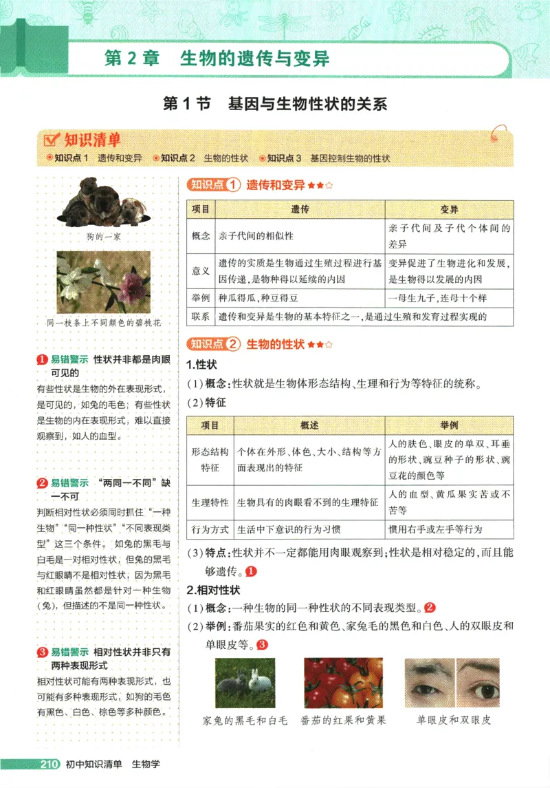 2026版53初中知识清单-生物