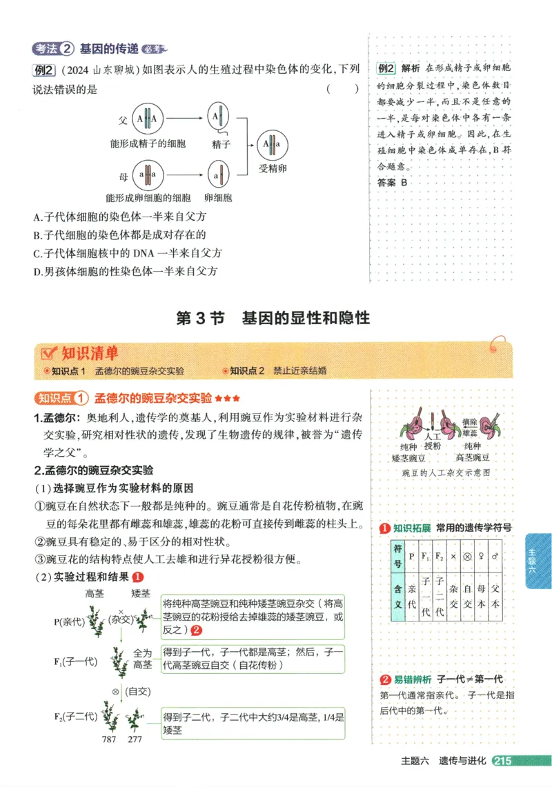 2026版53初中知识清单-生物