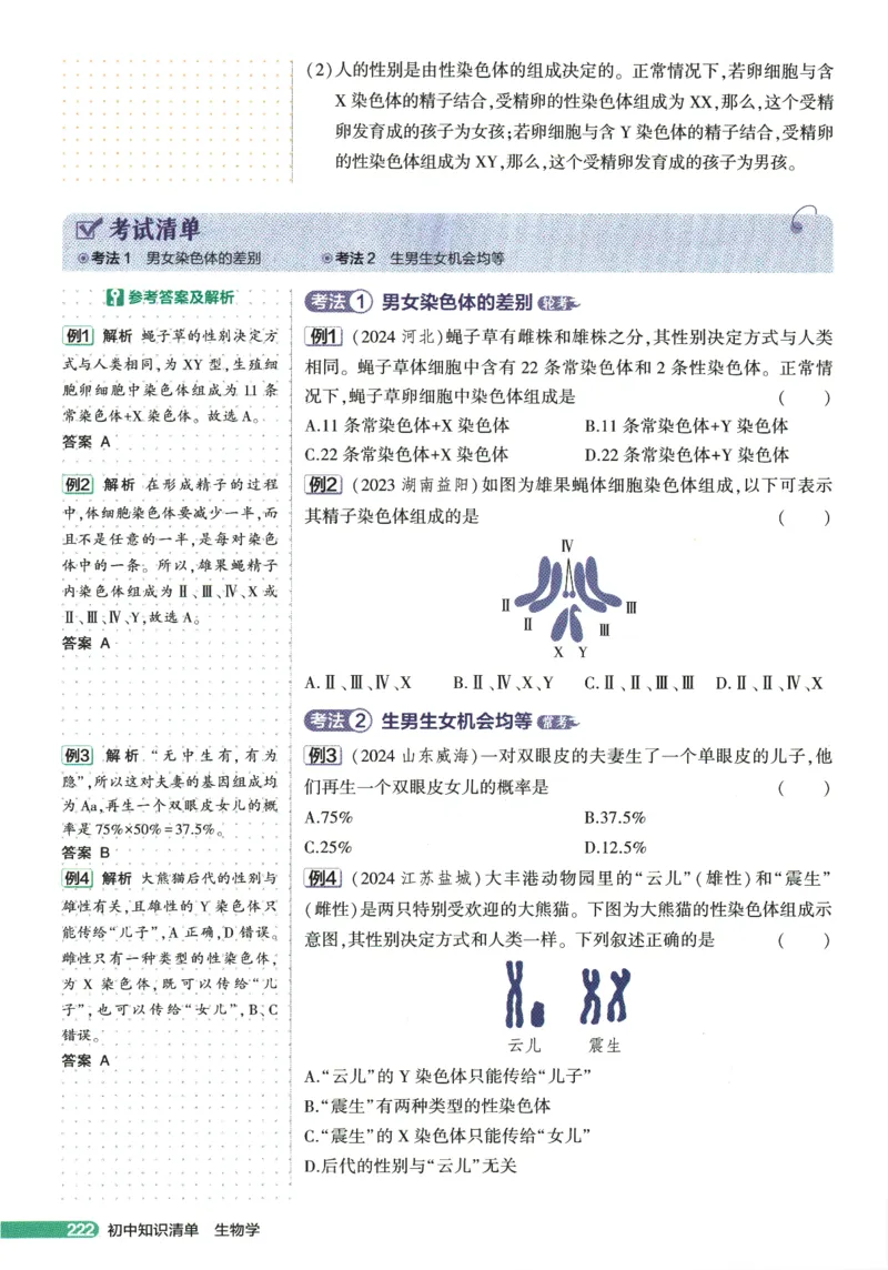 2026版53初中知识清单-生物