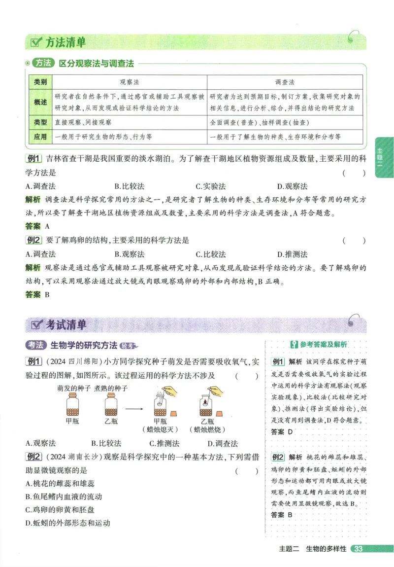 2026版53初中知识清单-生物