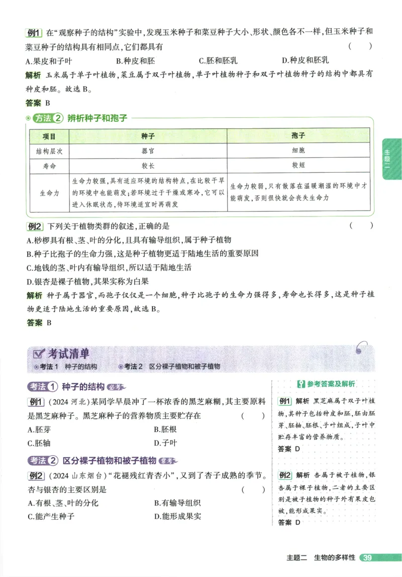 2026版53初中知识清单-生物