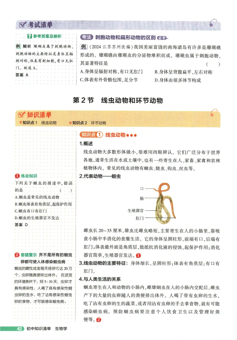 2026版53初中知识清单-生物