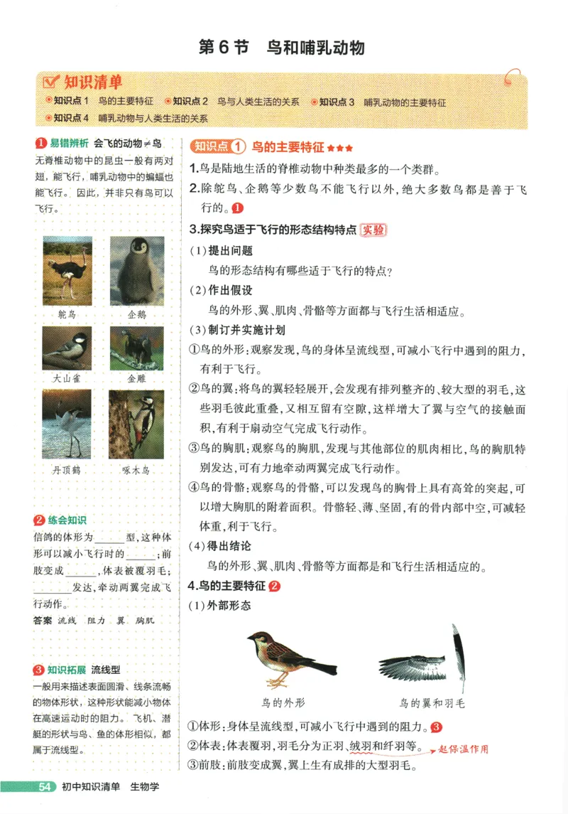 2026版53初中知识清单-生物