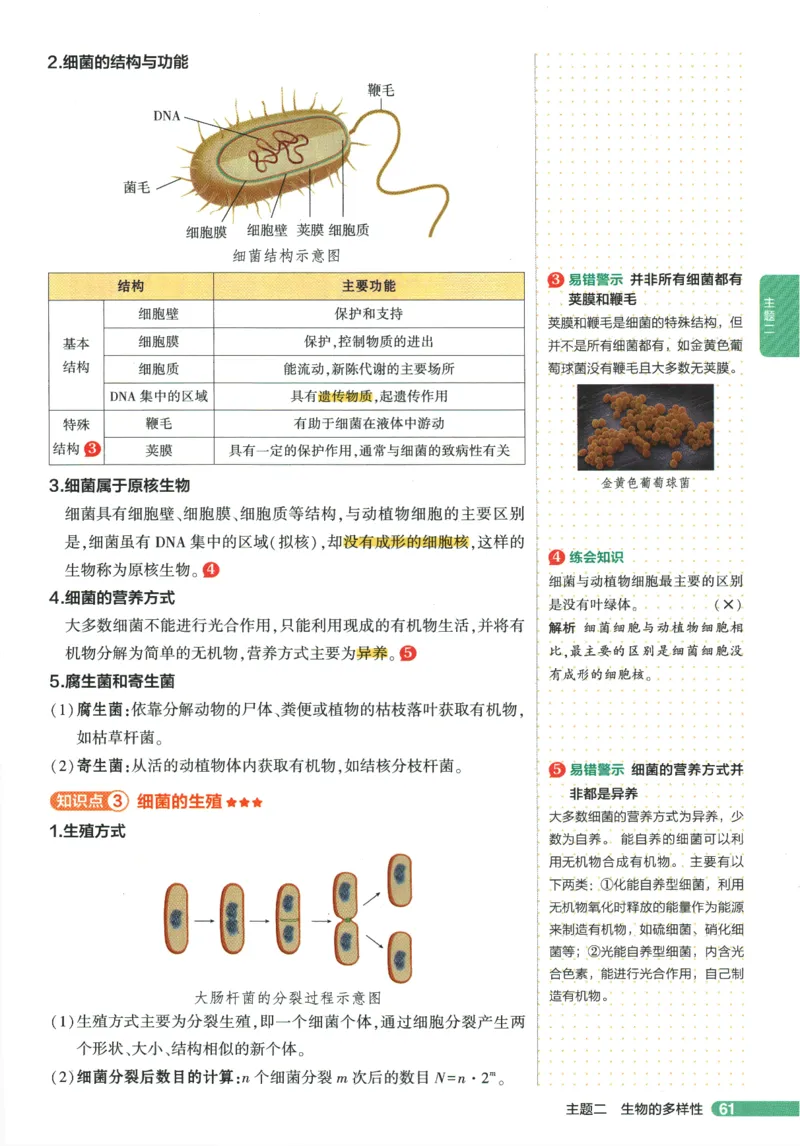 2026版53初中知识清单-生物