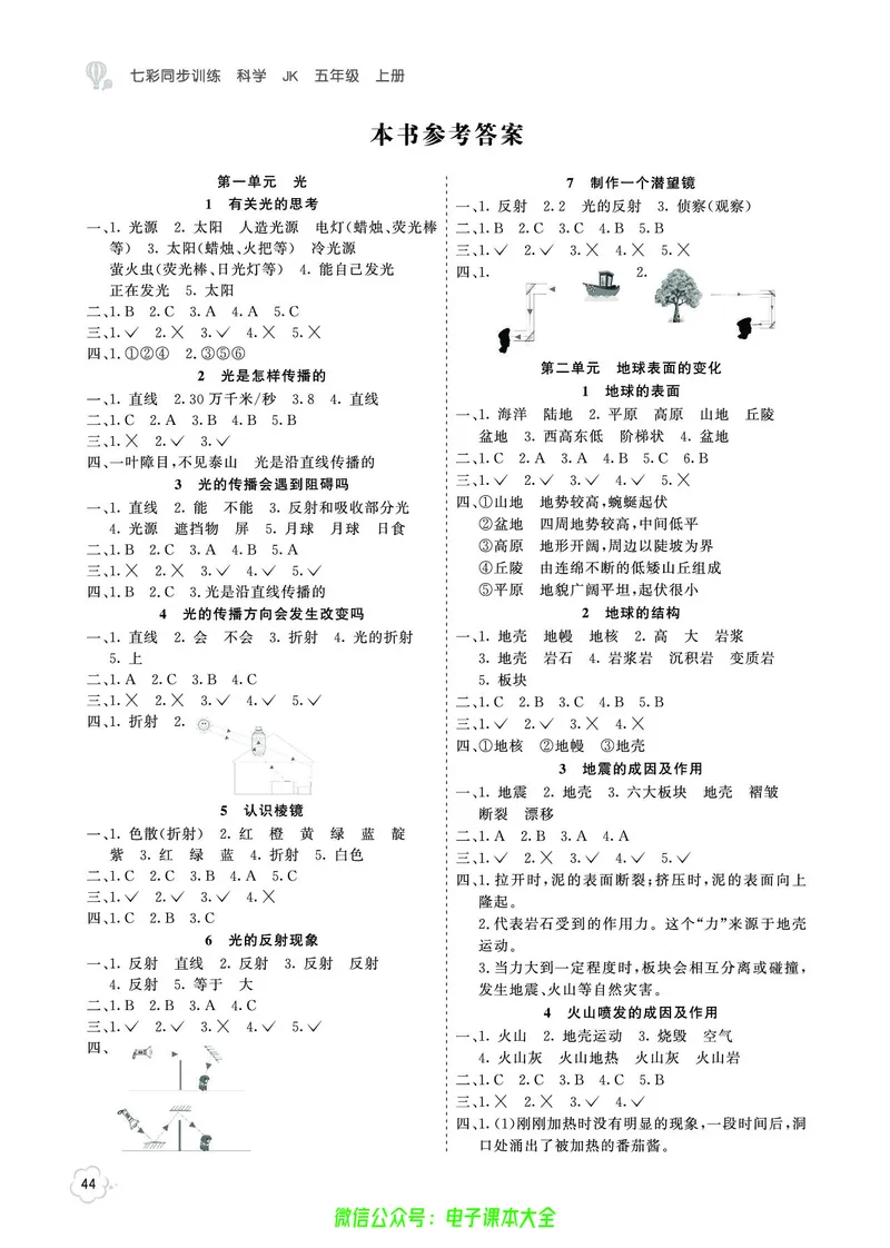 科学5a_2024年人教版小学数学一二三四五六年级上册下册期中期末试a0747_小学全科《同步练习+精品试卷》打包下载（1-6年级单元月考期中期末试卷）_小学科学