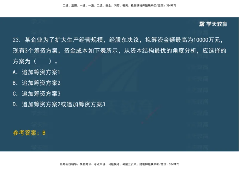 01.考前实战讲义_2026年一级建造师_2026年一建经济_2025年一建经济SVIP_04-冲刺串讲✿考点强化✿小灶集训_57-经济《A计划实战班》孙麒伟XT_--配套讲义--