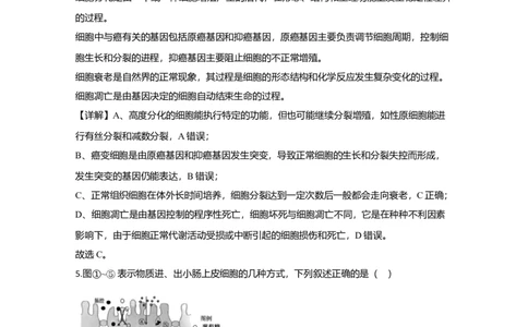 2020年高考生物试卷（江苏）（解析卷）_生物历年高考真题_新&middot;Word版2008-2025&middot;高考生物真题_生物（按年份分类）2008-2025_2020&middot;高考生物真题