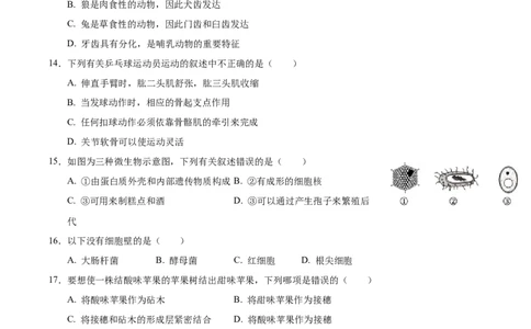 生物（重庆卷）（考试版A4）_2025年初中《中考第一次模拟》全国各地区模拟卷（8科全）(1)_2025年《中考第一次模拟卷》初中生物_重庆&radic;_生物（重庆卷）