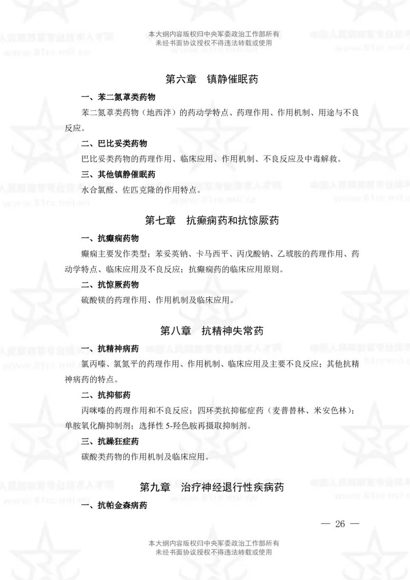 18、药学专业科目考试大纲_军队文职(1)_08.备考分数线等信息_新版军队文职考试大纲