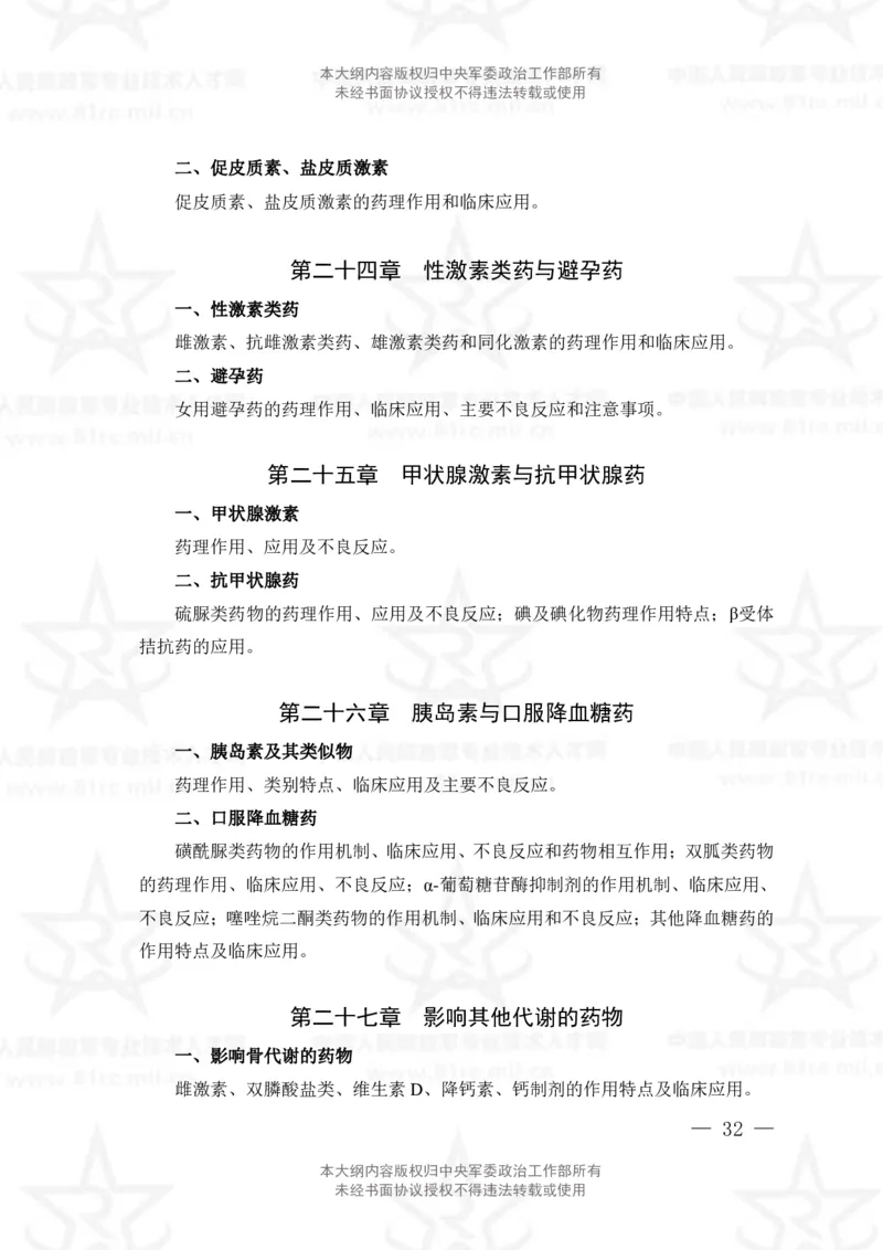 18、药学专业科目考试大纲_军队文职(1)_08.备考分数线等信息_新版军队文职考试大纲