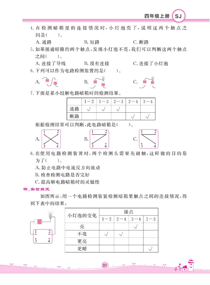 名校练+考四年级上册科学苏教版_2024年人教版小学数学一二三四五六年级上册下册期中期末试a0747_小学全科《同步练习+精品试卷》打包下载（1-6年级单元月考期中期末试卷）_小学科学