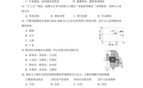 2020年高考地理试题（上海）（空白卷）_地理历年高考真题_新&middot;PDF版2008-2025&middot;高考地理真题_地理（按年份分类）2008-2025_2020&middot;地理高考真题
