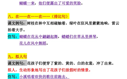 三上语文一二单元仿写句子_1-6年级语文仿写_三年级上册语文仿写句子+练习(1)