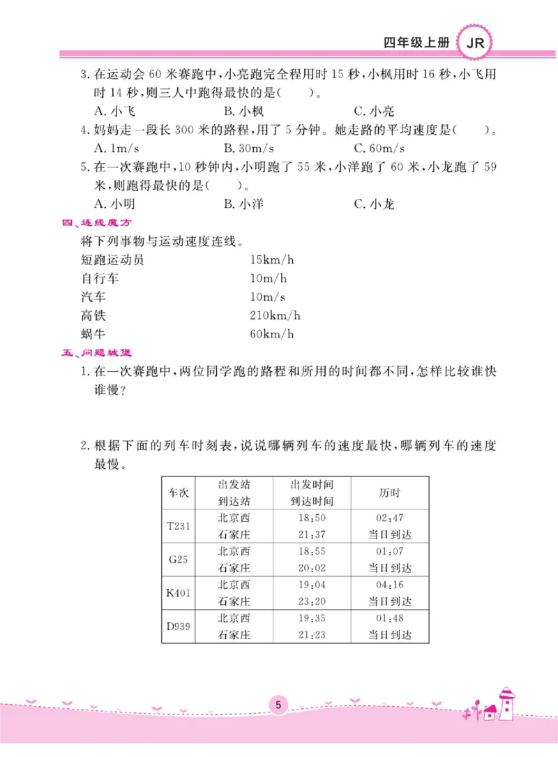 名校练+考四年级上册科学冀人版_2024年人教版小学数学一二三四五六年级上册下册期中期末试a0747_小学全科《同步练习+精品试卷》打包下载（1-6年级单元月考期中期末试卷）_小学科学