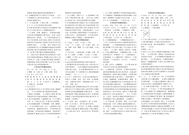 小升初必备总复习语文_2024年人教版小学数学一二三四五六年级上册下册期中期末试a0747_小学全科《同步练习+精品试卷》打包下载（1-6年级单元月考期中期末试卷）_小升初中总复习
