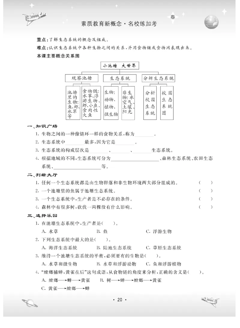名校练+考六年级下册科学冀人版_2024年人教版小学数学一二三四五六年级上册下册期中期末试a0747_小学全科《同步练习+精品试卷》打包下载（1-6年级单元月考期中期末试卷）_小学科学
