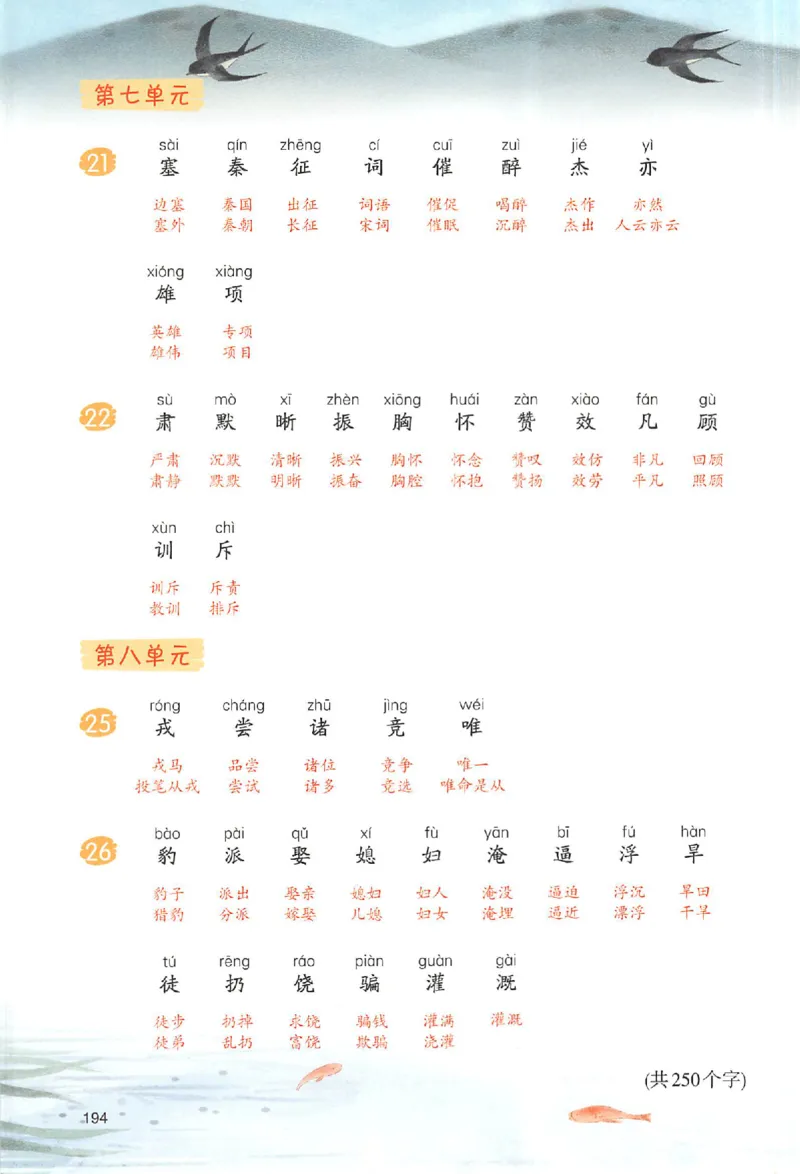 25秋四年级上册语文课后生字组词(1)_小学全网线上同款资料_14号文件4上5上语文数学课堂笔记_四年级手写笔记_四年级新增知识点(1)