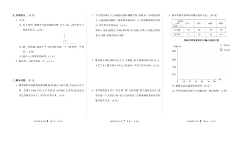 期末真题试卷精选人教版数学4年级上册_2024年人教版小学数学一二三四五六年级上册下册期中期末试a0747_小学全科《同步练习+精品试卷》打包下载（1-6年级单元月考期中期末试卷）