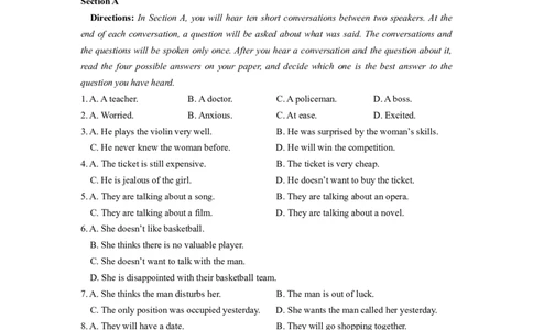 2020年高考英语试卷（上海）（春考）（空白卷）_英语历年高考真题_新&middot;Word版2008-2025&middot;高考英语真题_英语（按年份分类）2008-2025_2020&middot;高考英语真题