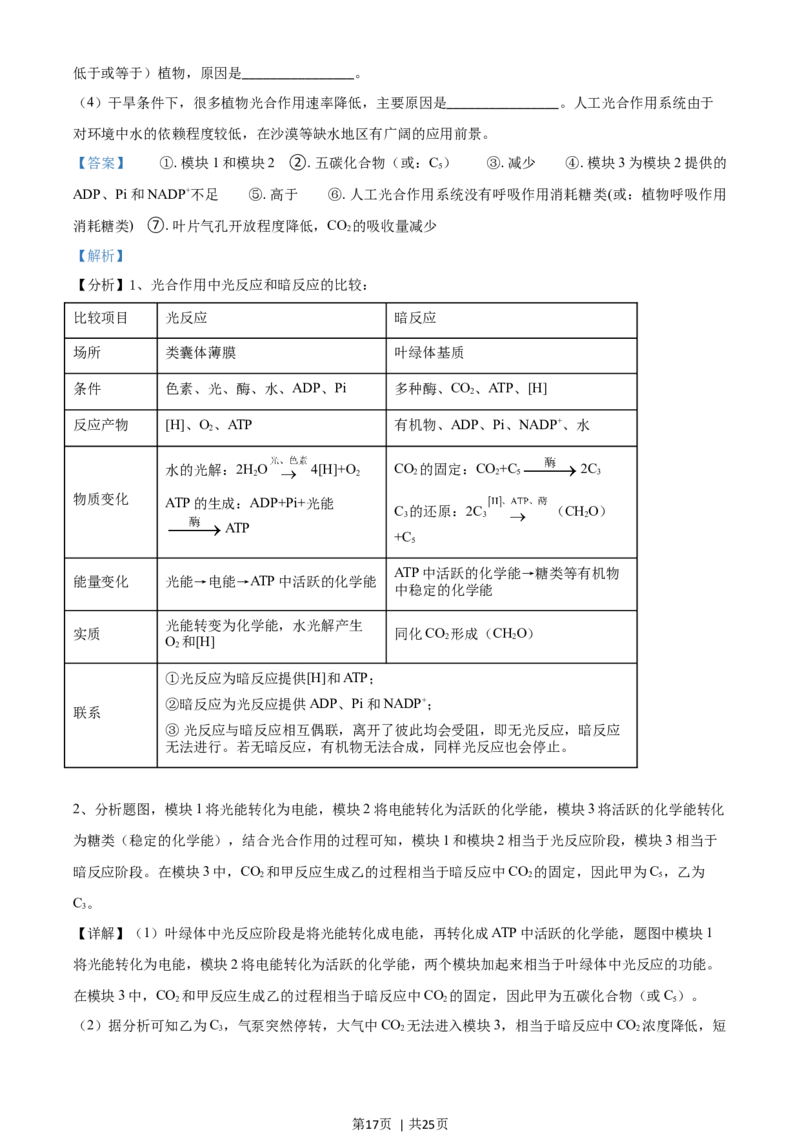 2020年高考生物试卷（山东）（解析卷）_生物历年高考真题_新&middot;Word版2008-2025&middot;高考生物真题_生物（按年份分类）2008-2025_2020&middot;高考生物真题
