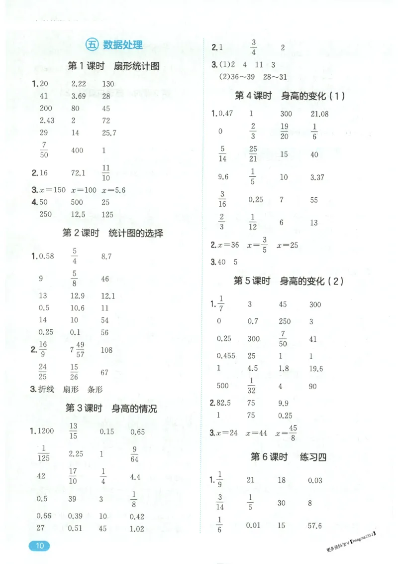 2025秋一本计算题6上BS