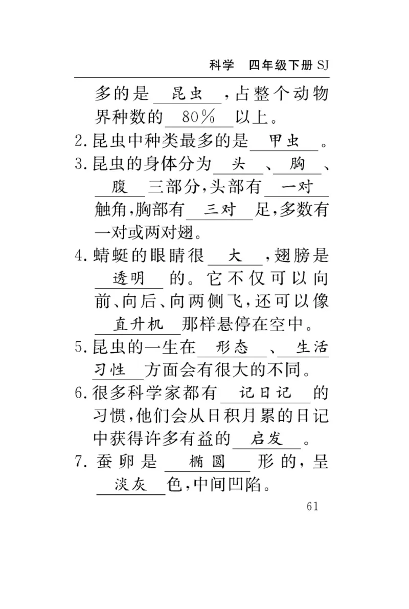 苏教版科学四年级下册速记速查_2024年人教版小学数学一二三四五六年级上册下册期中期末试a0747_小学全科《同步练习+精品试卷》打包下载（1-6年级单元月考期中期末试卷）_小学科学